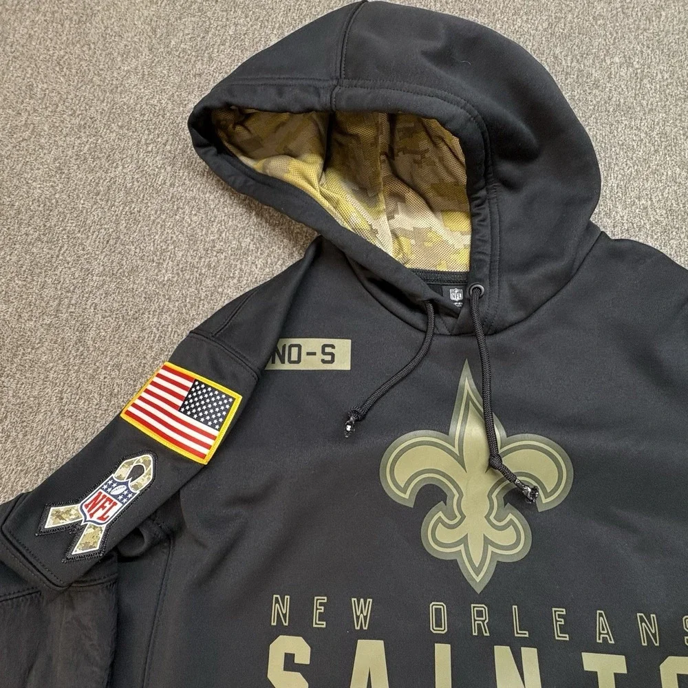 New Orleans‎ Saints Hoodie Salute To Service Nike Dri-Fit Mens M
